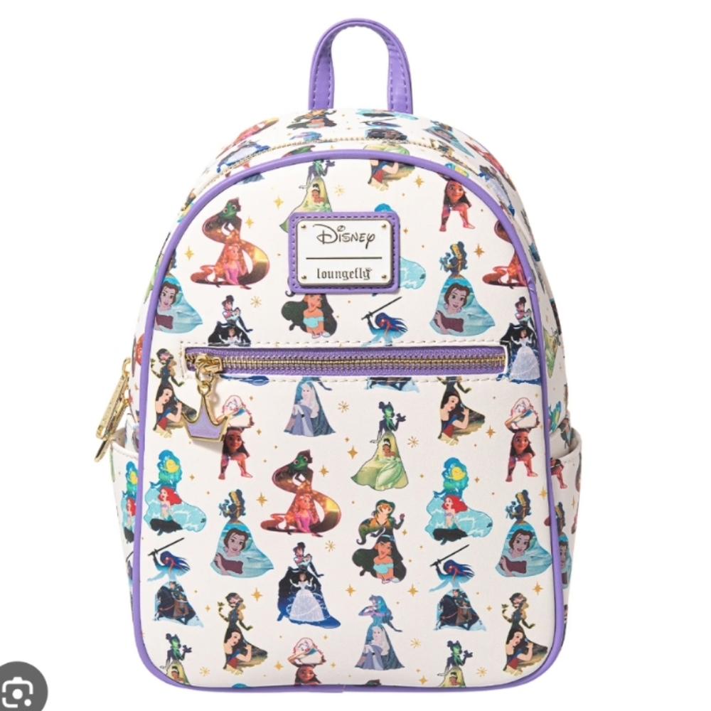 NWT Loungefly Disney Princess Dress Silhouettes Mini Backpack